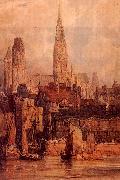 Richard Parkes Bonington Rouen from the Quais oil